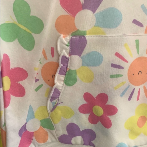 NWT 365 Kids Colorful Butterfly and Flower Sweatshirt - Picture 2 of 2